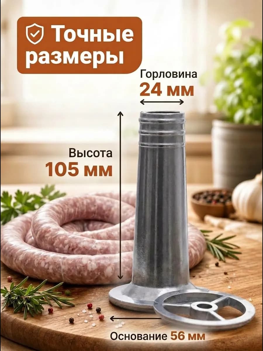 Насадка для приготовления колбасы на мясорубку