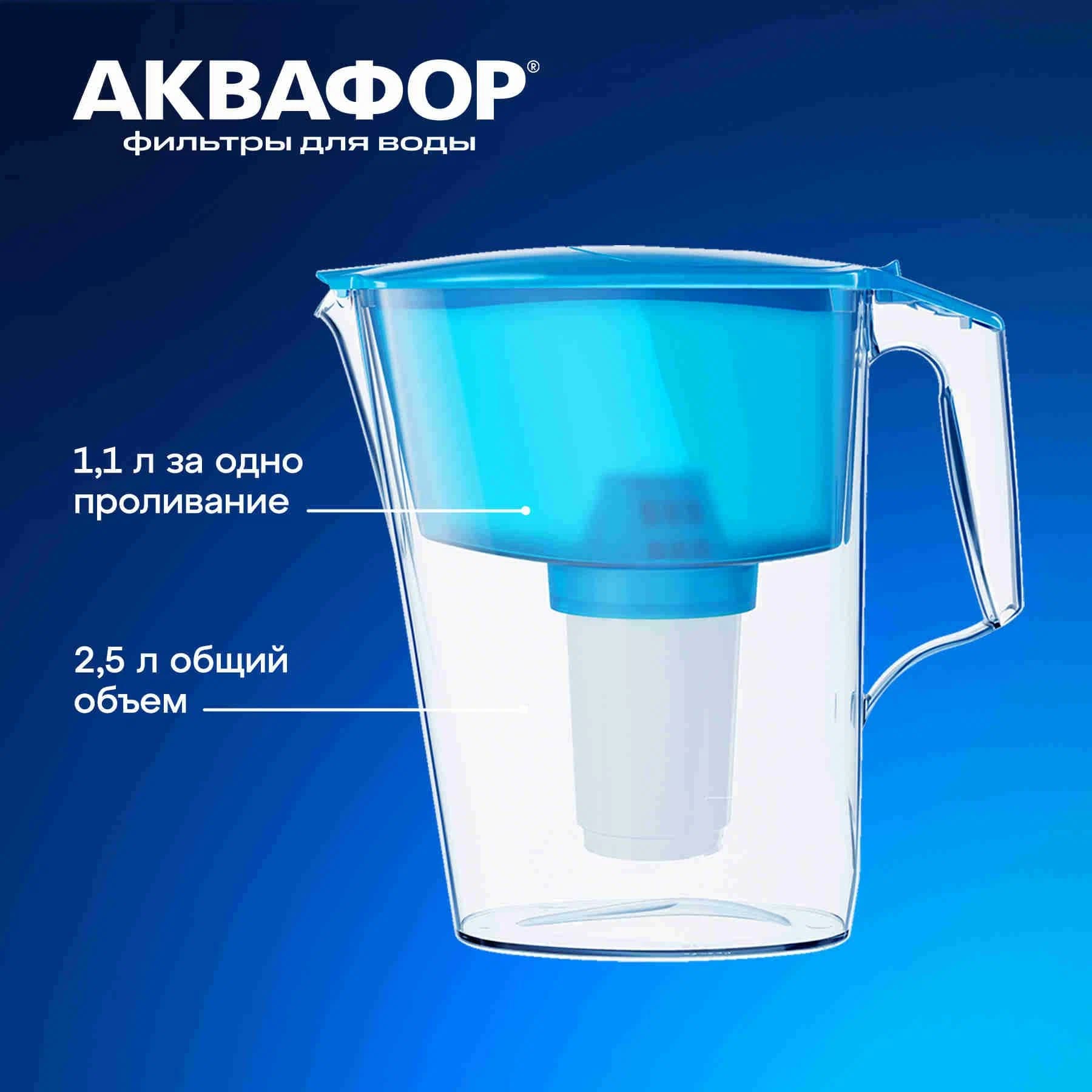 Фильтр - кувшин для воды 2.5л "Аквафор УЛЬТРА"