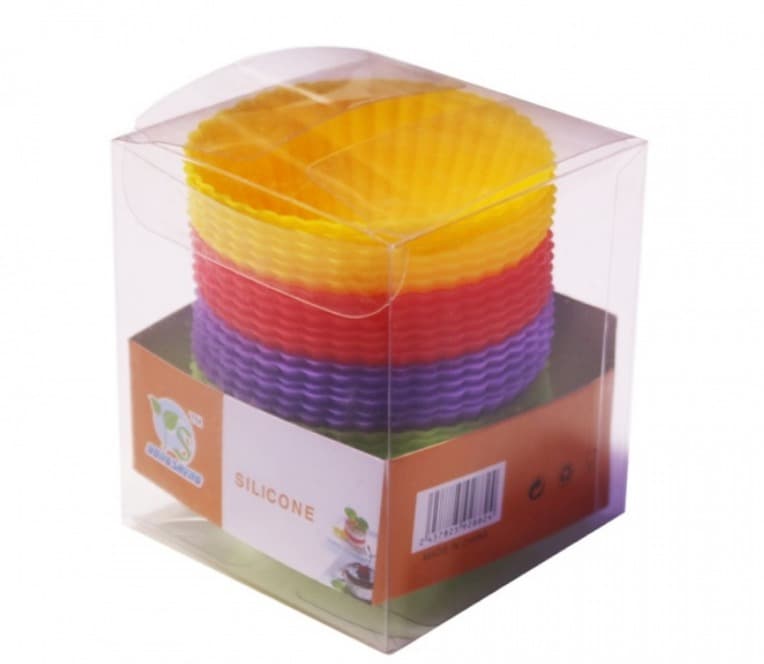 Силиконовые формы для кексов 24 штуки 9см. "SILICONE"