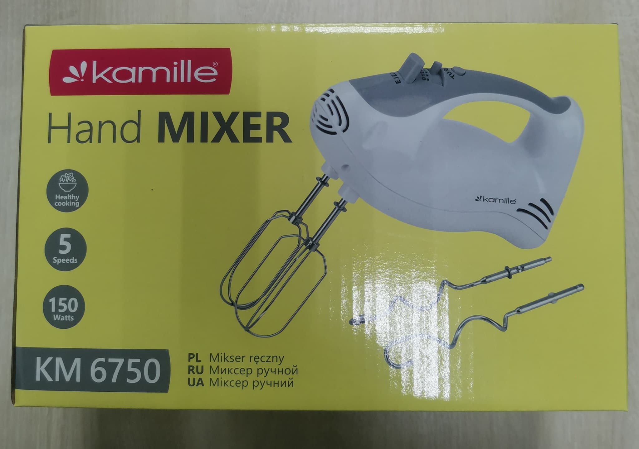 Миксер электрический ручной 150 Вт. Kamille KM 6750