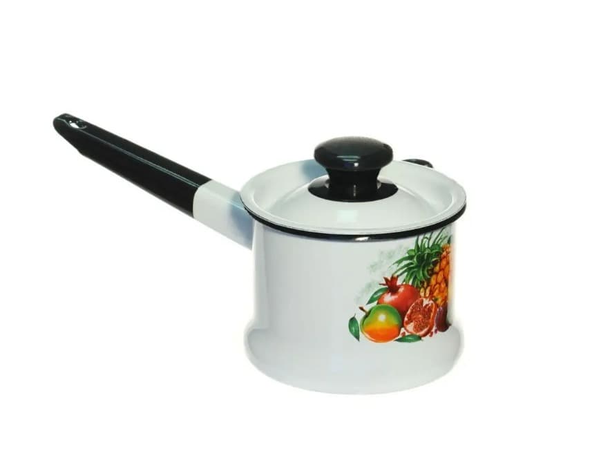 Ковш эмал 1л с крышкой с рис 90204-072/4