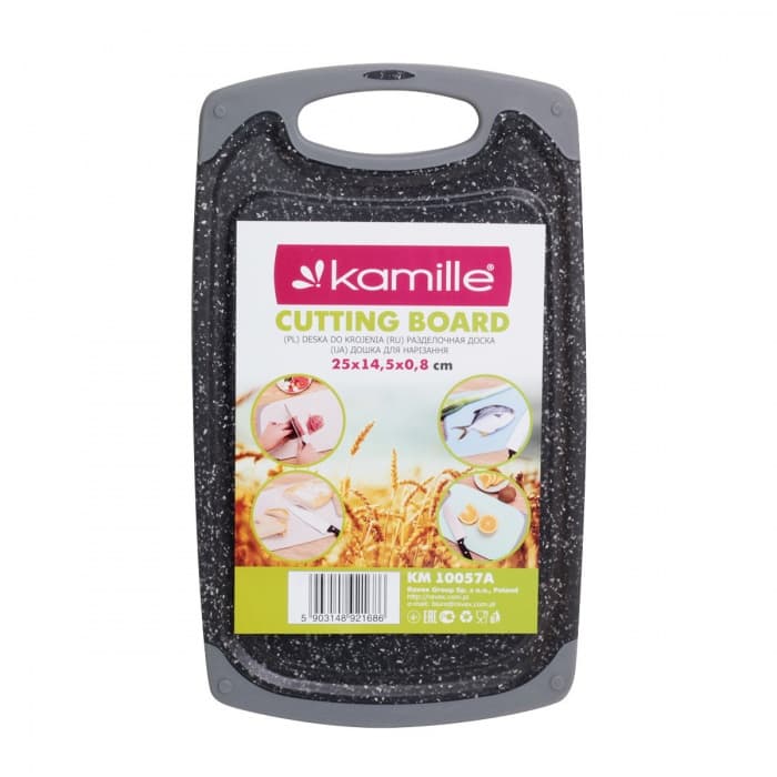 Доска разделочная пластиковая 14,5х25х0,8 см. Kamille KM-10057A