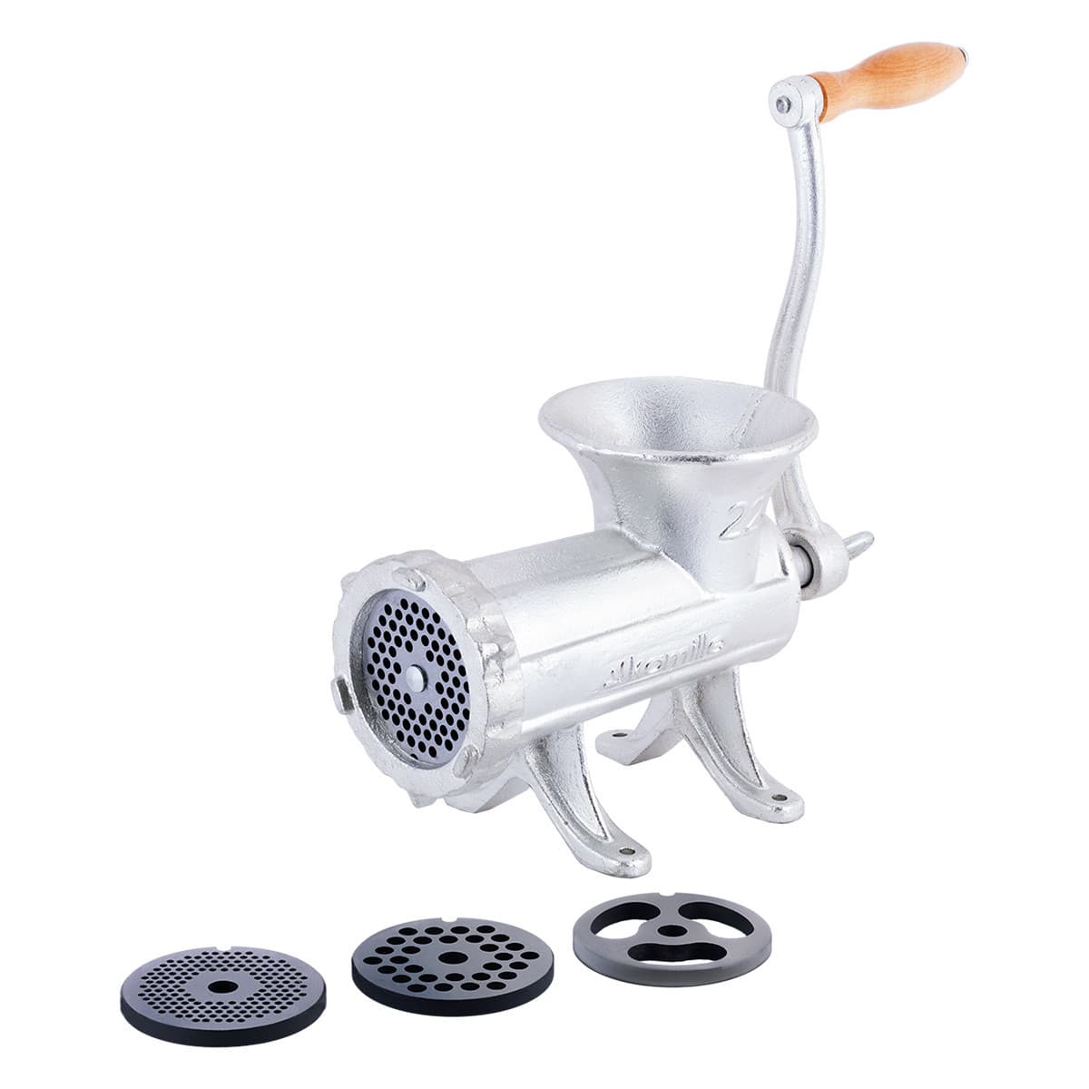 Мясорубка механическая чугунная Kamille KM-6525 со сменными насадками