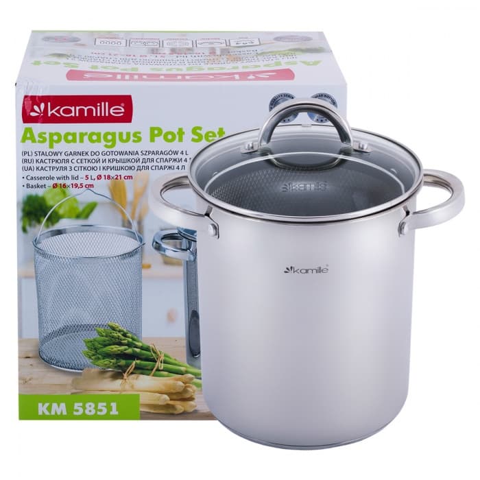 Кастрюля для спаржи 5 л. Kamille KM 5851