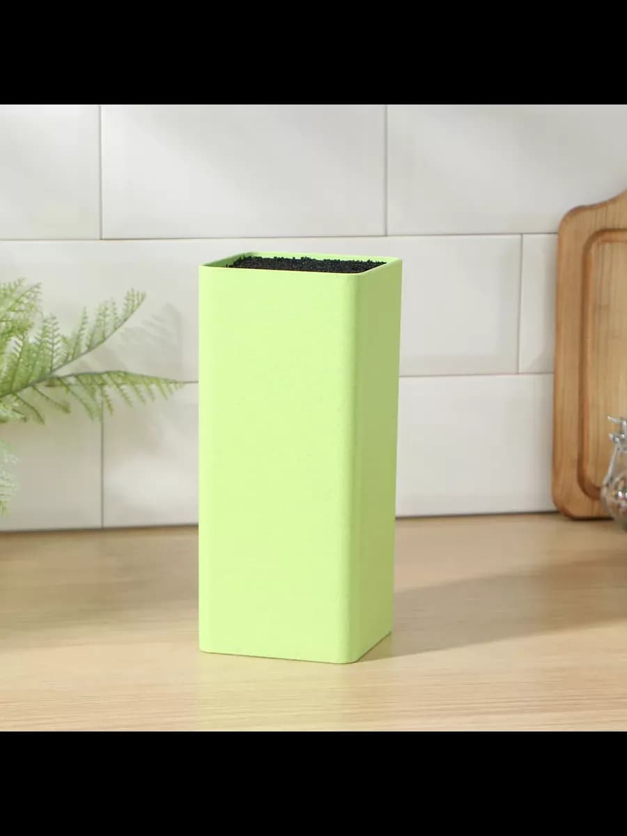 Подставка для ножей с наполнителем "Квадрат" Universal Knife Holder, размер 18см, пластик