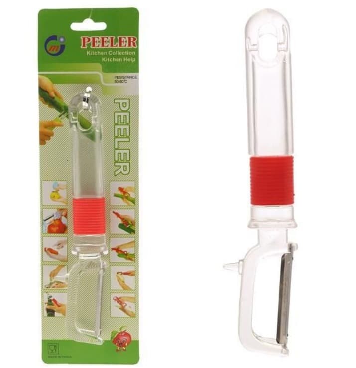 Овощечистка стеклянной ручкой прямя "PEELER"