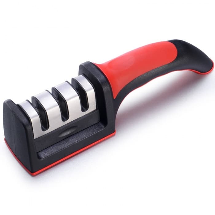 Точилка для ножей с красный ручка 3в1 sharpener