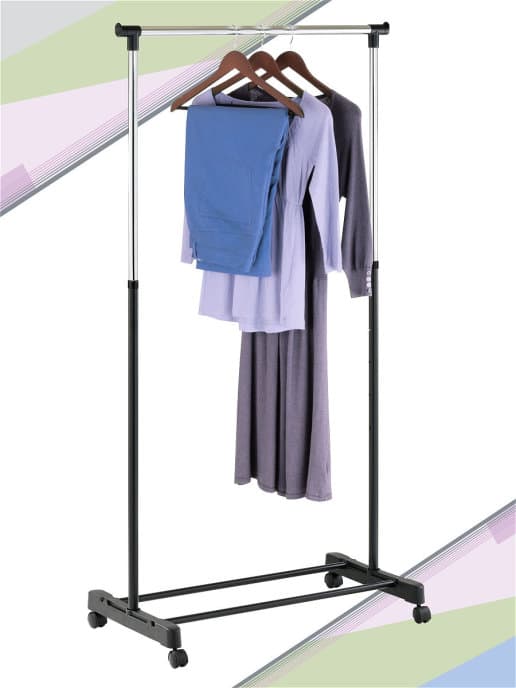 Вешалка стойка для одежды напольная 1-нарный 30кг "Single-Pole Telescopic Clothes Rach"