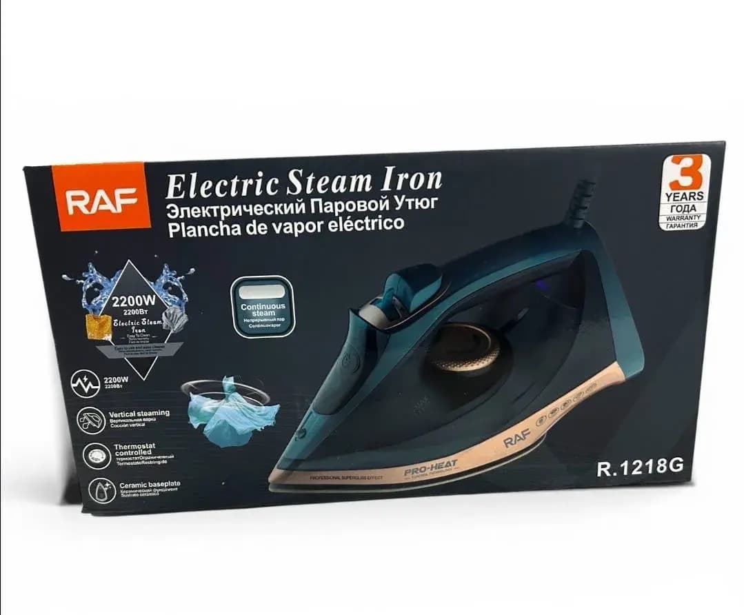 Утюги бытовой ручной паровой маленький портативный 2200 Вт,"Electric Steam Iron" R.1218G, RAF