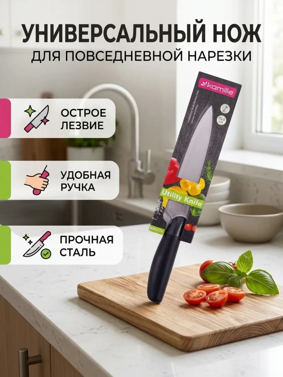 German Style из нержавеющей стал с бакелитовой ручкой (лезвие 14см; рукоятка 10см)