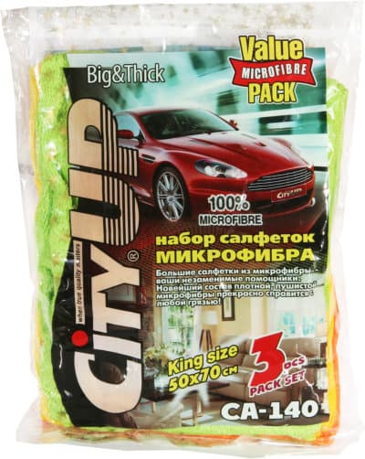 Набор салфеток микрофибра Big & Thick (3шт) CA-140 (Размер: 50x70 см.)