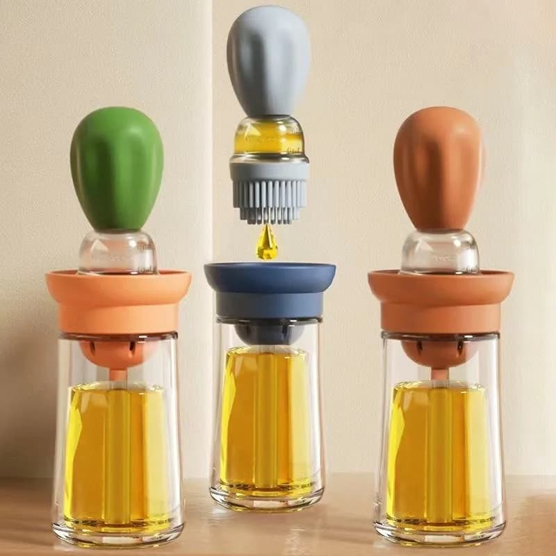 Емкость для масла 150мл с силиконовой щеткой, "Controllable oil bottle"
