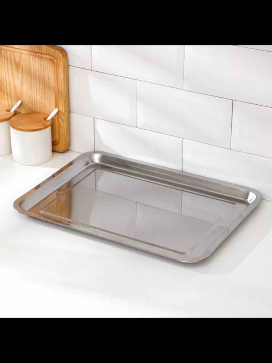 Поднос, нержавеющая сталь,мелк 40х60x2.5см