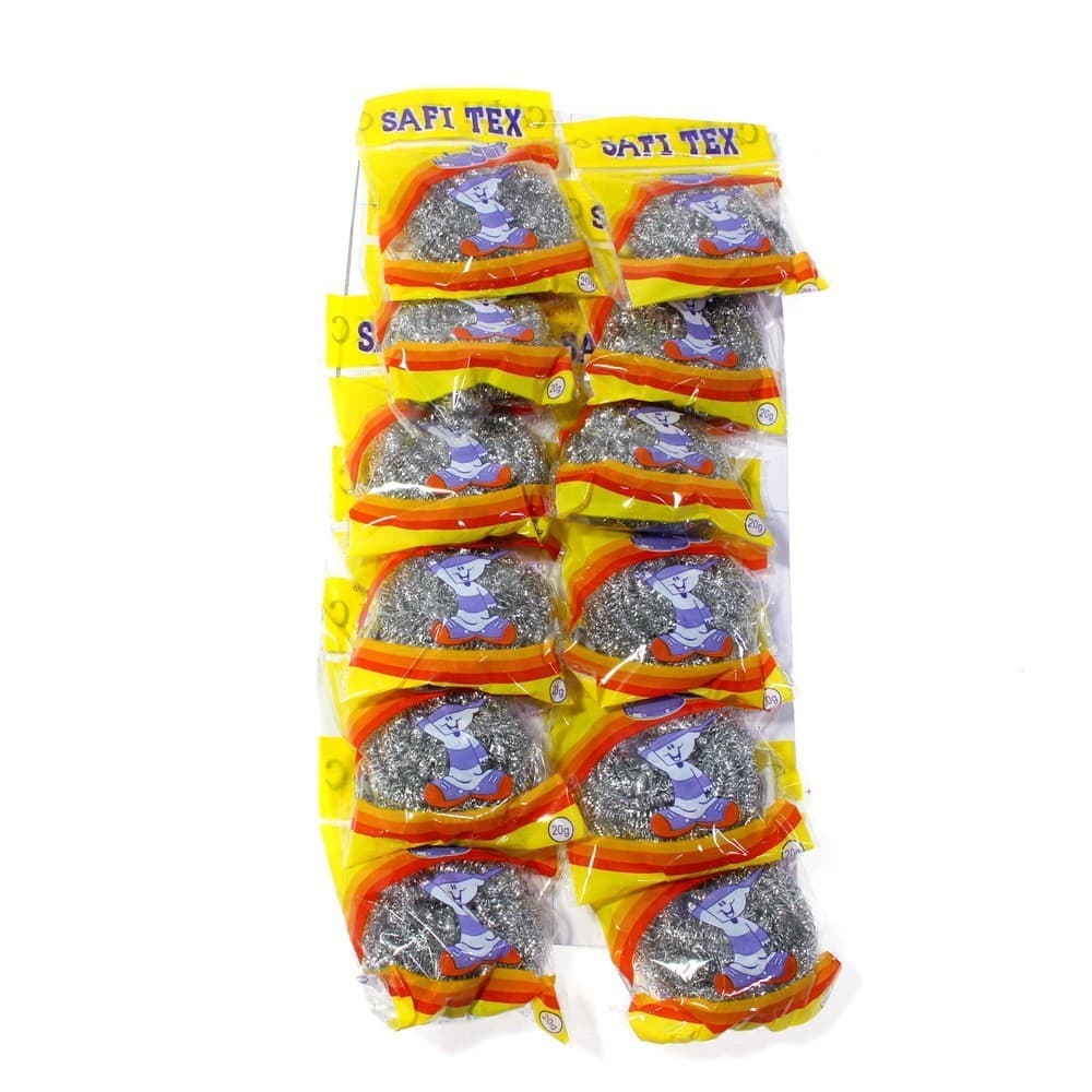 Металлическая мочалка для посуды "SAFI TEX" 12шт