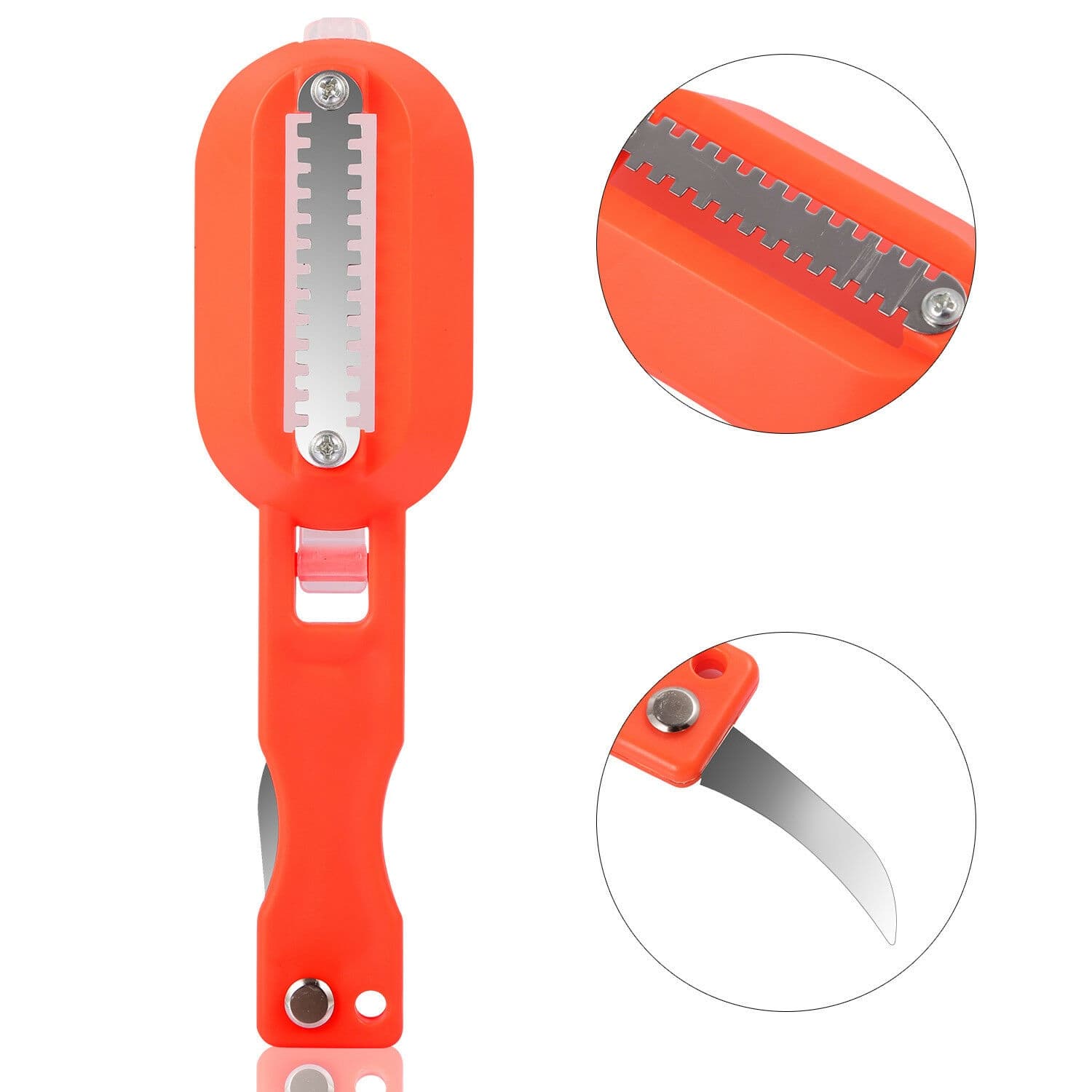 Рыбочистка с контейнером для чешуи, пластик/металл, 20х5х3,5 см "Kitchenware"